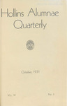 The Hollins Alumnae Quarterly, vol. 5, no. 3 (1931 Oct)