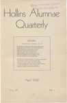The Hollins Alumnae Quarterly, vol. 7, no. 1 (1932 Apr)
