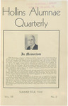 The Hollins Alumnae Quarterly, vol. 7, no. 2 (1931 Summer)