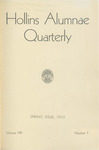The Hollins Alumnae Quarterly, vol. 8, no. 1 (1933 Spring)
