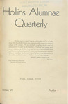 The Hollins Alumnae Quarterly, vol. 8, no. 3 (1933 Fall)