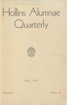 The Hollins Alumnae Quarterly, vol. 9, no. 3 (1934 Fall)