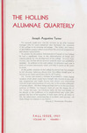 The Hollins Alumnae Quarterly, vol. 12, no. 1 (1937 Fall)
