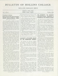 Hollins Herald, Volume VII, No. 1