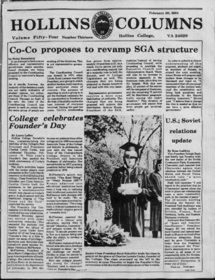 "Hollins Columns (1984 Feb 20)" by Hollins College