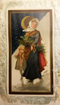 Woman and Child Christmas Card by Leila Virginia Turner